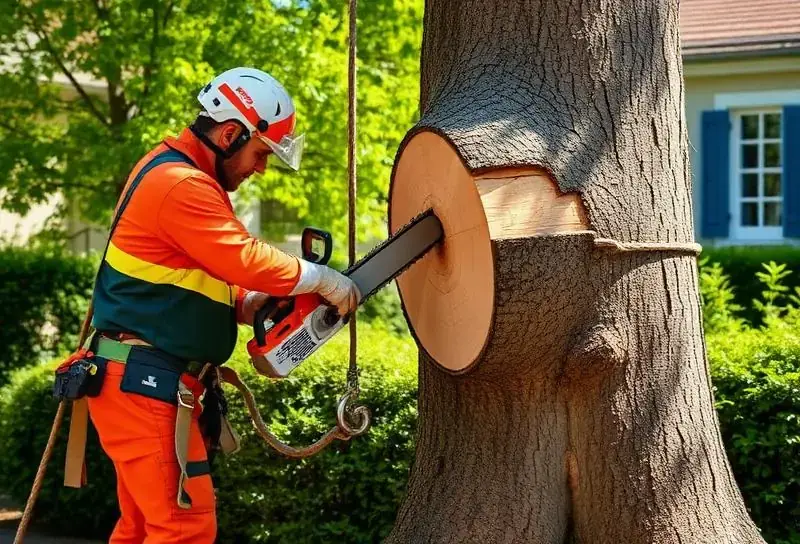 Abattage délicat par Arb'Ouest, arboriste en Finistère Sud