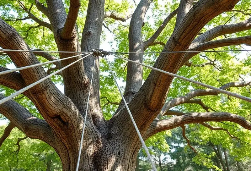 Haubanage d'arbres par Arb'Ouest à Fouesnant