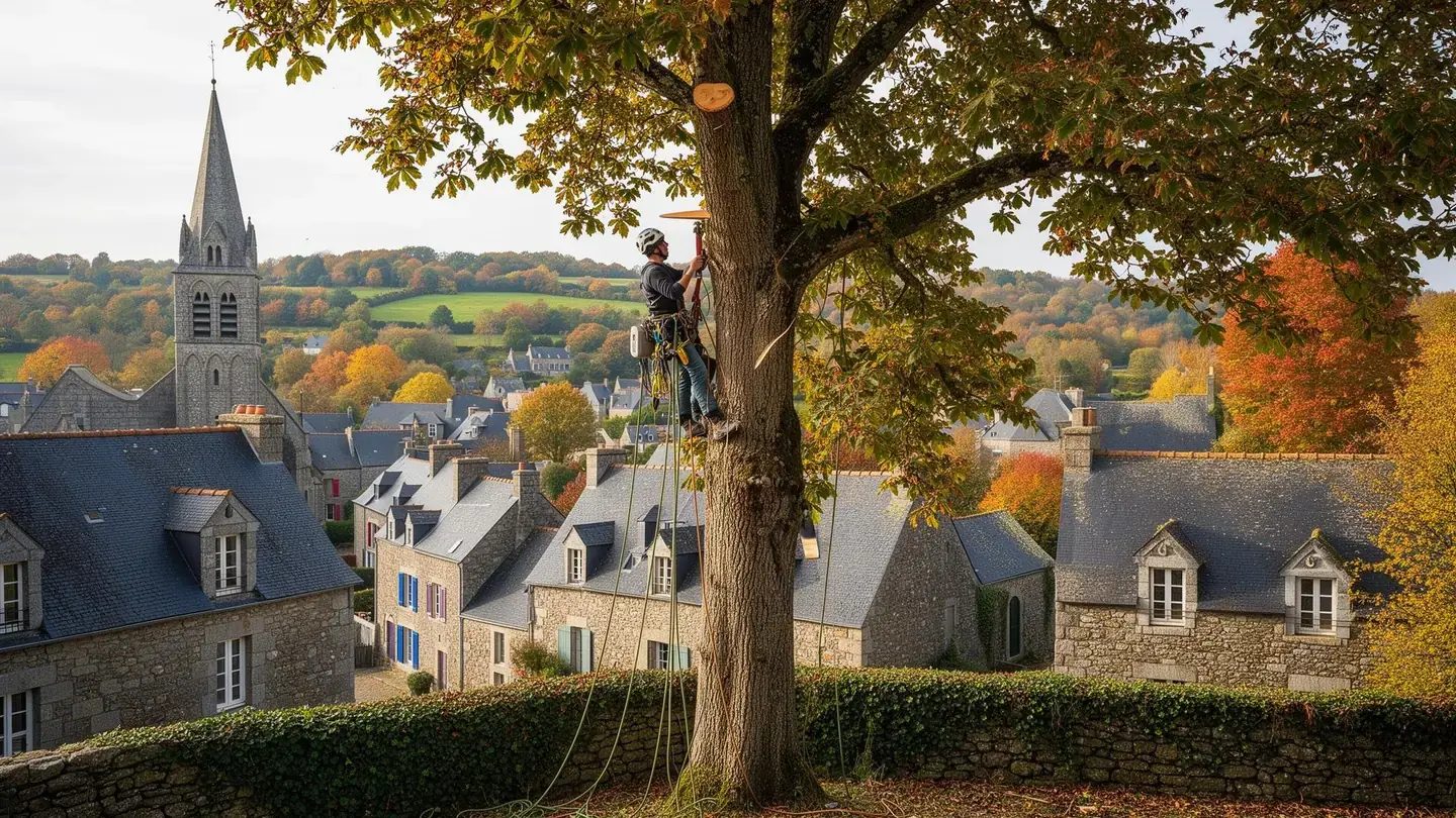 Élagueur Melgven Arb'Ouest élagage dans le bocage cornouaillais